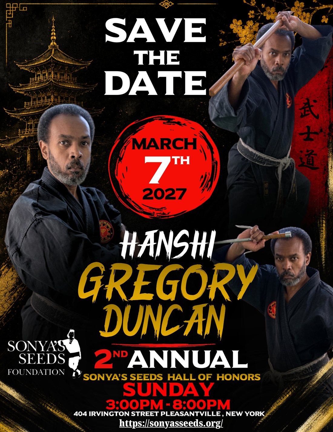 Hanshi Gregory Duncan, 2027 Honoree, Sonya's Seeds Hall of Honors